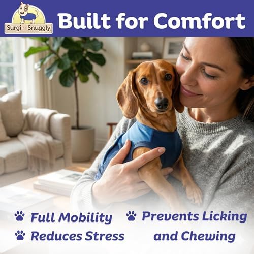 Surgi Snuggly Dog Surgery Recovery Suit, Cone Alternative, Spay/Neuter SL - Image 6