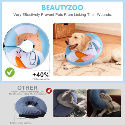 BEAUTYZOO Dog Cone Collar Alternative After Surgery,Pet Neck Donut E‑Collar - Image 6