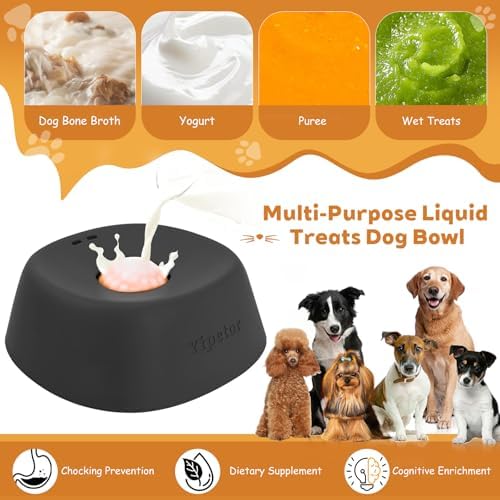 Yipetor Dog Lick Bowl, Rolled Ball-in Slow Feeder Enrichment Puzzle Toys - Image 4