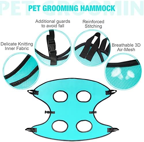 ATESON Dog Grooming Hammock - Upgrade Pet Grooming Harness for Nail Trimming (XL 80lb), Dog Sling for Nail Clipping, Dog Hanging Holder Hanger for Cutting Nail with Nail Clippers - Image 4