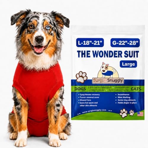 Surgi Snuggly Dog Surgery Recovery Suit, Cone Alternative, Spay/Neuter L by Surgi%7ESnuggly