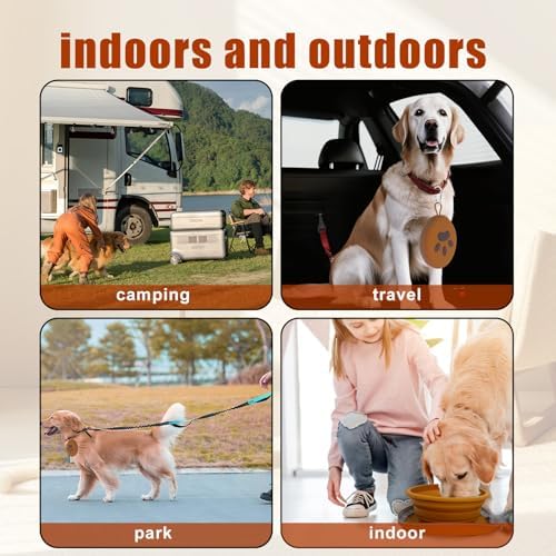 2-in-1 Collapsible Dog Travel Bowl Portable Silicone Carabiner - Image 6