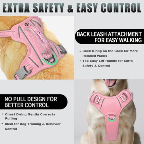 BARKBAY Dog Harness for Medium Sized Dog No Pull Dog Vest ID Tag Pocket - Image 3