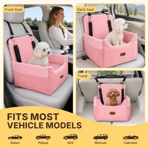 ALL GOOD PET SUPPLIES Dog Car Seat for Small/Medium Dogs Under 35lbs - Image 4