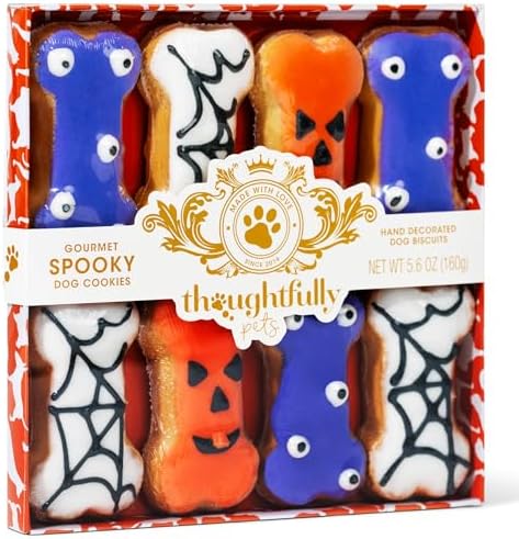 Halloween Dog Treat Gift Set, Decorated Bone-Shaped Treats, Set of 8 - Image 6