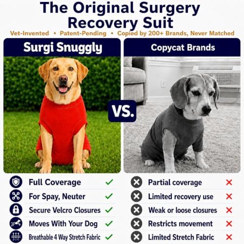 Surgi Snuggly Dog Surgery Recovery Suit, Cone Alternative, Spay/Neuter XL - Image 3
