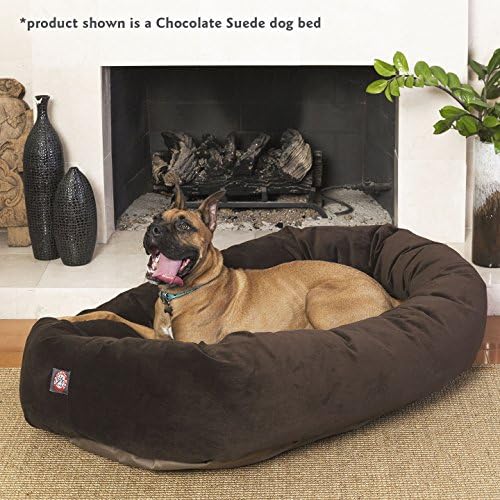 Majestic Pet Suede Calming Dog Bed, 52 Inch X-Large, Round, Washable, Stone - Image 6