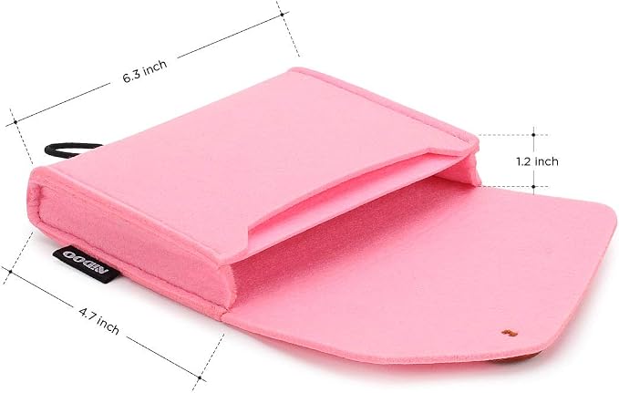 NIDOO Portable Felt Storage Bag, Electronics Accessories Protective Case Pouch for MacBook Power Adapter, Mouse, Cellphone, Cables, SSD, HDD, Power Bank, Portable External Hard Drive, Pink - Image 3
