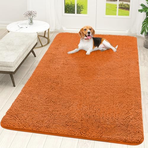 OLANLY Dog Door Mat for Muddy Paws 70x46, Super Absorbent Chenille Mud Mat by OLANLY