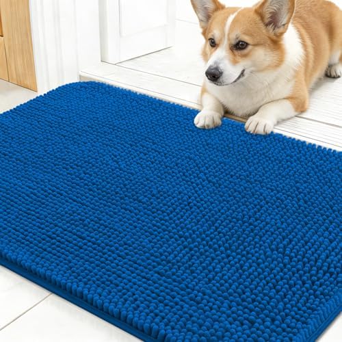 OLANLY Dog Door Mat for Muddy Paws 30x17, Super Absorbent Chenille Mud Mat by OLANLY