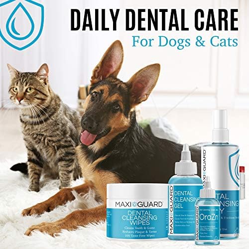 MAXI/GUARD Dental Cleansing Wipes for Dogs, Cats, Horses and Companion Animals (100 Wipes), Light Blue/White - Image 5