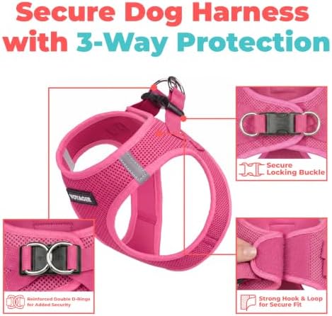 Voyager Step-in Air Dog Vest Harness - Fuchsia, Large - Image 2