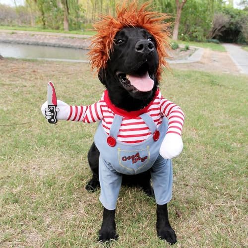 GOYOSWA Dog Halloween Costumes, Pet Deadly Doll Dog Costume Funny Dog Costumes Dog Halloween Costume Clothes for Small Medium Large Extra Large Dogs Pets (XX-Large) - Image 5