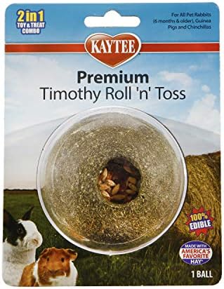 Kaytee Timothy Roll 'n' Toss Toy and Treat for Rabbits, Guinea Pigs - Image 4