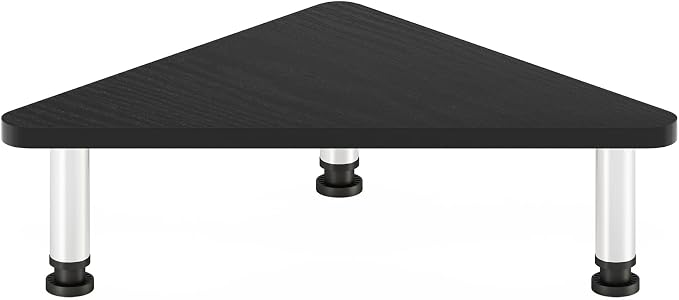 Furinno Turn-N-Tube Corner Monitor Riser Stand with Stainless Steel Tubes, Americano - Image 6