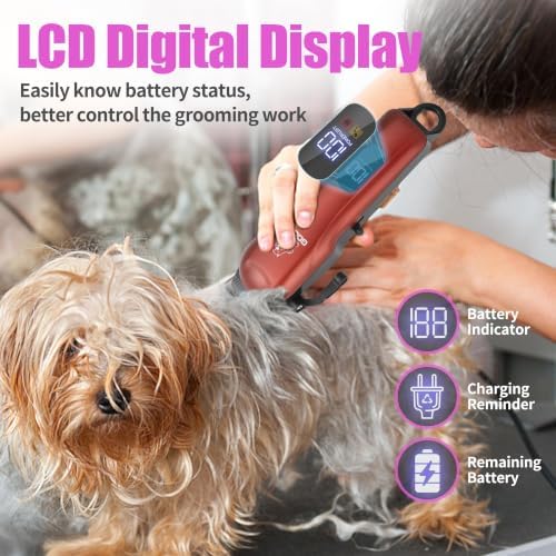 Dog Clippers Grooming Kit with Paw Trimmer for Thick/Matted/Knotted/Hair - Image 3