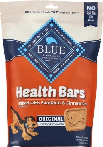 Blue Buffalo Health Bars Pumpkin & Cinnamon Crunchy Dog Biscuits, Oven-Baked with Pumpkin & Natural Ingredients, Healthy Dog Treats with No Artificial Flavors or Preservatives, 16 oz. (Pack of 4) - Image 2