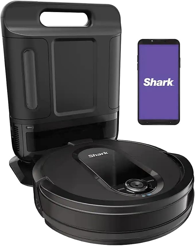 Shark AV1010AE IQ Robot Vacuum with XL Self-Empty Base, Bagless, 45-Day Capacity, Advanced Navigation, Alexa & Wi-Fi, Multi-Surface Brushroll, for Pets, Dander & Dust, Carpet & Hard Floor, Black - Image 3