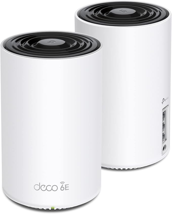 TP-Link Deco XE75 AXE5400 Tri-Band WiFi 6E Mesh System - Covers up to 5500 Sq.Ft, Replaces WiFi Router and Extender, AI-Driven Mesh, 6GHz Band, 2-Pack by TP-Link