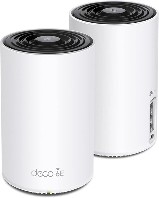 TP-Link Deco XE75 AXE5400 Tri-Band WiFi 6E Mesh System - Covers up to 5500 Sq.Ft, Replaces WiFi Router and Extender, AI-Driven Mesh, 6GHz Band, 2-Pack by TP-Link