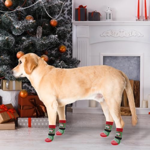 KOOLTAIL Anti Slip Dog Socks for Hot/Cold Pavement to Prevent Licking Paws, Dog Boots&Paw Protector with Grippers for Hardwood Floors, Traction Control No Twist Booties for Small Medium Large Dogs - Image 6