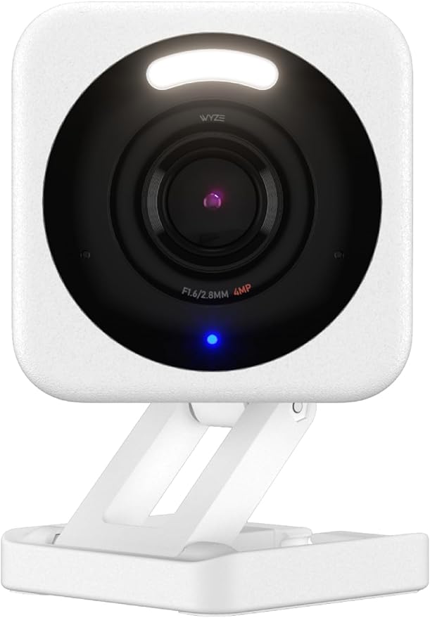 WYZE Cam v4 (Latest Model), 2.5K AI Security Camera, Indoor/Outdoor Cameras for Home Security, Baby Monitor & Pet Camera, Vibrant Color Night Vision, No Subscription Required, Free Expert Help by WYZE