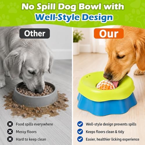 2in1 Dog Lick Bowl with Rolling Ball,Slow Feeder for Dogs & Cats - Image 5