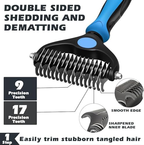 Dog Brush for Shedding,Deshedding Slicker Undercoat Rake Brush for Dog,6PCS - Image 4