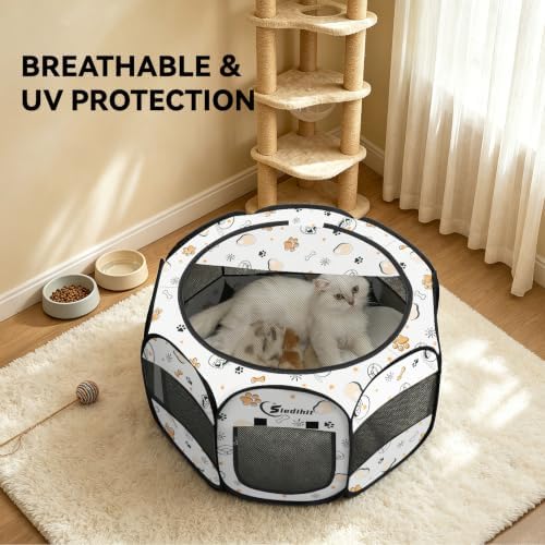 Siedihit Dog Playpen Indoor Outdoor for Puppy Pet Crate Tent(Cute, Small) - Image 5