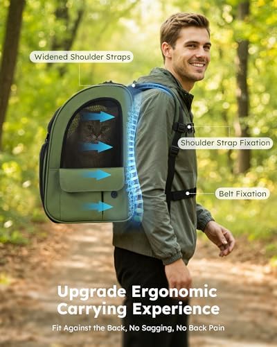 pecute Pet Backpack Expandable, Cat Carrier Backpack with Breathable Window - Image 7