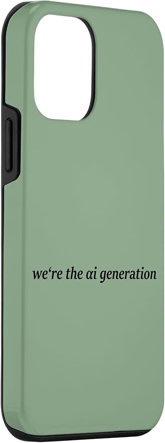 iPhone 12 mini "WE'RE THE AI GENERATION" Clever Gen Alpha Minimal Lettering Case - Image 3