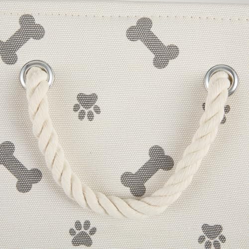 Bone Dry Pet Storage Collection Paw and Bone Print, Medium Rectangle, 16x10x12, Gray - Image 3