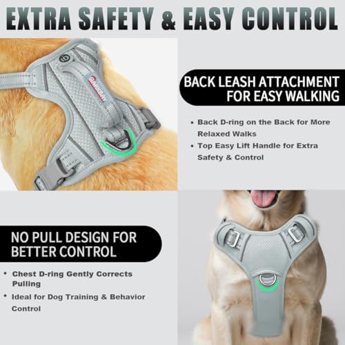 BARKBAY Dog Harness for Medium Sized Dog No Pull Dog Vest ID Tag Pocket - Image 3
