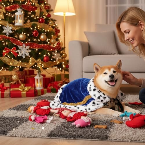 Lovelyshop Royal Velvet Pet Cloak, Blue, M/Regular - Image 5