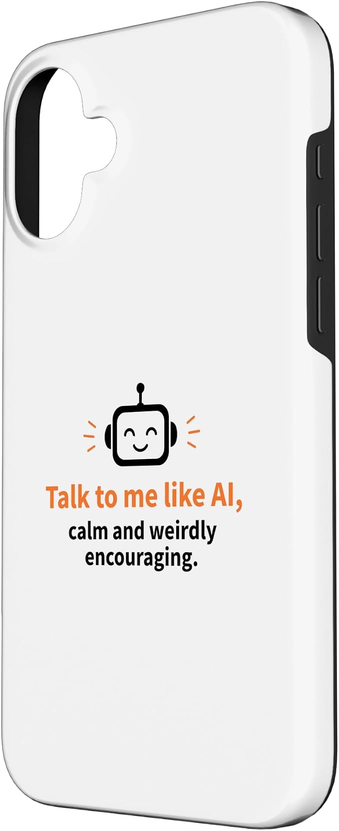 AI Robot Calm Encouraging Tech Support Case for iPhone 16 Plus - Image 2