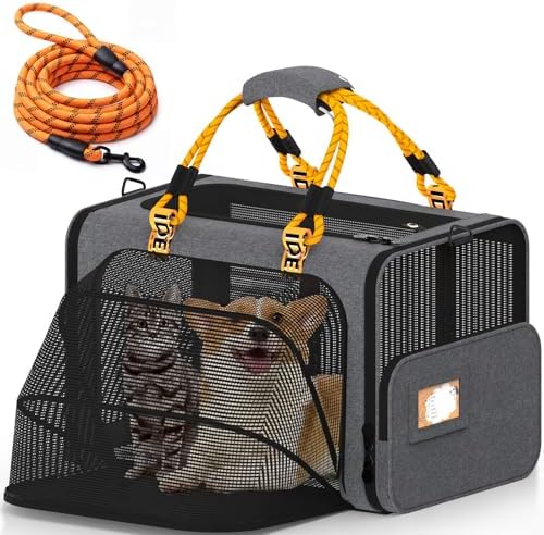 PAWZIDEA Expandable Large Pet Carrier, Soft-Sided 2–4 Cats Carrier Up 55lbs by PAWZIDEA-Inlovejoywelive