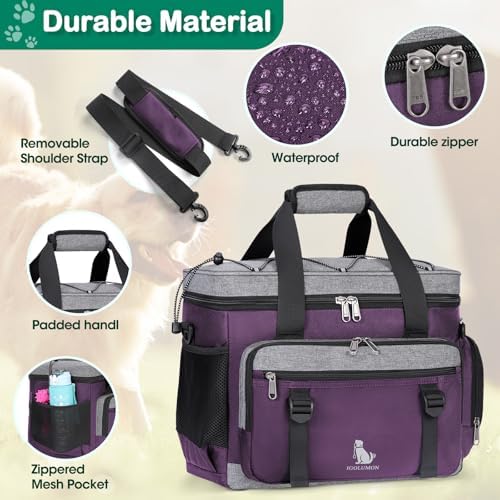 IGOLUMON Dog Travel Bag Pet Travel Bags Set for Supplies with Travel Bowls - Image 5
