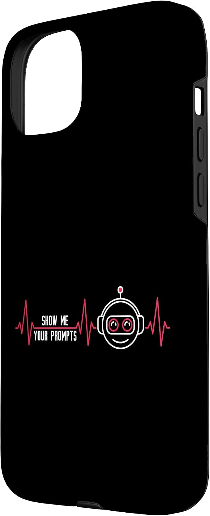 Show Me Your Prompts AI Artificial Intelligence Heartbeat Case for iPhone 15 Plus - Image 2