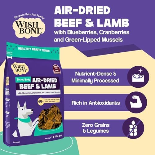Wishbone Air-Dried Beef and Lamb Dog Food - Protein-Rich, Grain-Free Formula for Overall Pet Health - Made in New Zealand 1 lb - Image 4