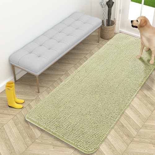 OLANLY Dog Door Mat for Muddy Paws 59x24, Super Absorbent Chenille Mud Mat by OLANLY