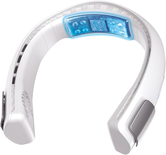 Arctic Air Freedom Touch Personal Neck Fan, 3-Speed Rechargeable Cooling Device, Long-lasting, Lightweight Portable Neck Cooler, Flexible Band & Thermo-Electric Cooling Plate for Hot Weather by ArcticAir
