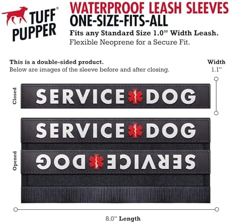 Waterproof Dog Leash Sleeve, Service Dog Dual-Sided Message Wrap, 1-Pack - Image 2