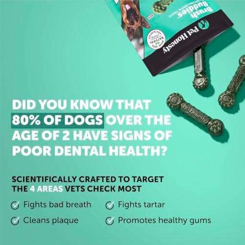 Pet Honesty Brush Buddies Vet Backed Dog Dental Chews, 8 Count - Image 3