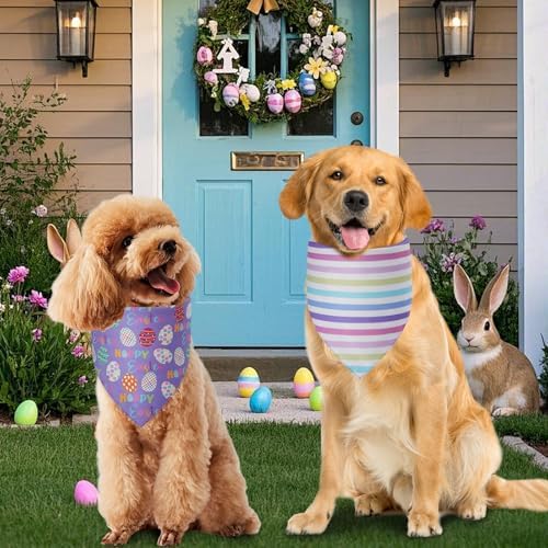 Easter Dog Bandanas Small 3PCS, 6 Pattern Scarf for Boy and Girl - Image 5
