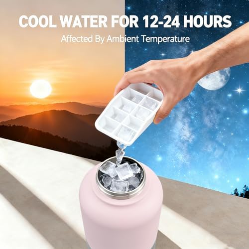 Cibaabo Insulated Dog Water Bottle 32oz Keep Water Cool with 2 Bowls - Image 3