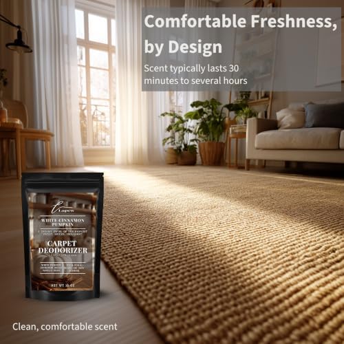 Lapew White Cinnamon Pumpkin Carpet Deodorizer Powder - Pet Safe Freshener for Vacuuming | Scented Odor Eliminator for Home | 16 oz - Image 5