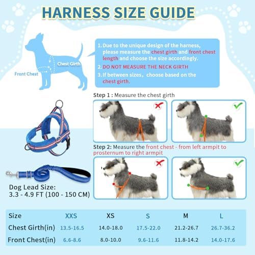 SlowTon No Pull Small Dog Harness and Leash Set with Front Clip - Image 5