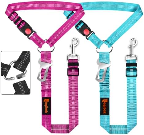 Laqibak Removable Dog Seat Belt Harness for Car, 3 in 1 Pet Seatbelt Leash by laqibakProductcollection