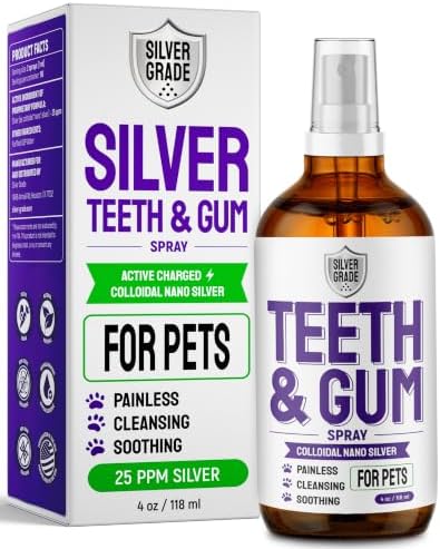 SILVER GRADE Teeth & Gum Cat & Dog Breath Freshener Spray, 4 oz by SilverGrade