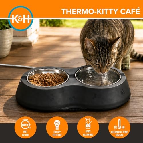 K&H Heated Water Bowl, Thermo-Kitty Café Feral Cat Feeding, Safety Listed - Image 4
